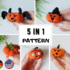 Halloween pumpkin crochet pattern 5 in 1