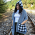 "Checkmate" crochet pocket scarf pattern with hoodie- 6 different sizes