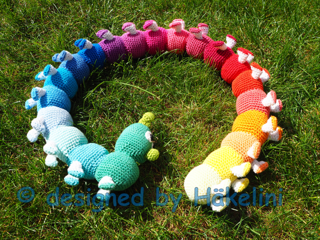 Centipede / Caterpillar Lenni Crochet Pattern from Häkelini Photos