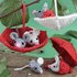 Gang of Mice with Umbrella, Scarf and Bobble Hat - Crochet Pattern