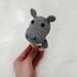 Crochet Pattern Hippo Rattle, crochet Babyrattle