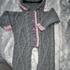 Knitted jumpsuit for kid with embossed pattern