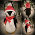 XL Weihnachts Pinguin stehend 40cm groß (mit x-mas Mütze) Häkelanleitung