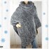 Strickanleitung Poncho mit Loop "Fake - Fur"