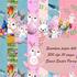 Seamless digital paper Sweet Easter Bunny