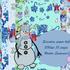 Snowman digital paper Christmas pattern