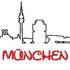 skyline München stickdatei 13x18