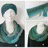 Knitting pattern set of 3 items: Loop / infinity scarf and headband Harmony