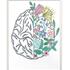 Flower brain, counted cross stitch pattern