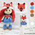 Crochet amigurumi fox doll pattern