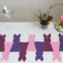 table runner with easter bunny motiv–crochet pattern–many variants possible