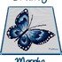 Häkelmuster * MORPHO - SCHMETTERLING * Grafik für C2C Decke