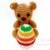 Crochet pattern bear with egg PDF Ternura Amigurumi English Deutsch Dutch