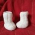 Strickanleitung weiße Babyschuhe, Sohlenlänge 10 cm