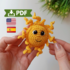 Crochet sun amigurumi pattern