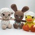 Crochet Pattern - Bunny Hoppel, sheep Bella and chick Tinkerbell