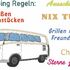 Camping Bus - Camping Regeln Stickdatei