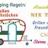 Camping Anhänger Hänger - Camping Regeln Stickdatei