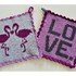 Crochet Pattern Potholders "Flamingo LOVE"