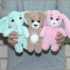 Crochet Patterns Elephant, Bear and Bunny