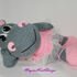 Fifi the hippo dancer row by row knitting pattern with photo-tutorial