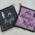 Double Knitting Pattern Potholders "Mr & Mrs Right"