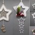 Crochet star hanging decoration - super easy and fast - from scraps of yarn