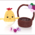 Easter Eggs basket of flowers Crochet Pattern