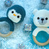 Pattern Set Polarbear Penguin Babyrattle