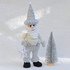 Väterchen Frost 45 cm grau metallic Weihnachtsmann Nikolaus