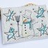 Stickdatei Schneemann ITH Untersetzer Adventskranz to go SET