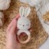 Crochet pattern baby rattle Sleeping bunny