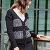 Strickanleitung: Klassischer Cardigan mit Musterstreifen im Boyfriend-Style