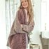 Strickanleitung: Dreifarbige Oversize-Jacke mit Schalkragen