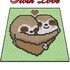 Häkelmuster * SLOTH LOVE * Grafik für C2C Decke