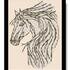 Cross stitch pattern silhouette horse head