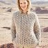 Strickanleitung: Sandfarbener Pulli im Ajourmuster