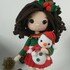 Crochet pattern doll Amigurumi Emily and Snowman