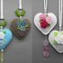 Heart hanging decor in 2 versions very simple & fast from leftover yarn