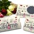 Stickdatei Valentinstag Mug Rug Herzen shut up and kiss me