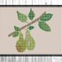 Green pears cross stitch pattern