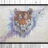 Tiger head cross stitch pattern