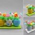 Easter eggs & flowers crochet decoration - very easy from scraps of yarn