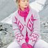 Strickanleitung: Jacke in Rosa und Pink mit Jacquardmuster