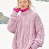 Strickanleitung: Oversize-Pulli mit Zöpfen in Rosa