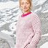 Strickanleitung: Pulli in Zartrosa mit Dreiecken in Patent und glatt rechts