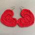 crochet heart earrings pattern