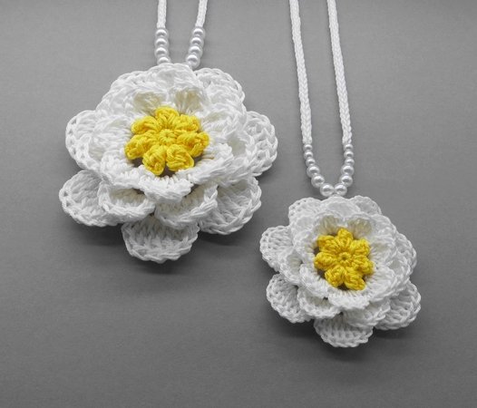 Large 3D Flower Necklace