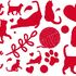 Katzen Liebe Silhouette - Stickdatei - mit Herz