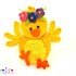 Chick set 1 crochet applique pattern